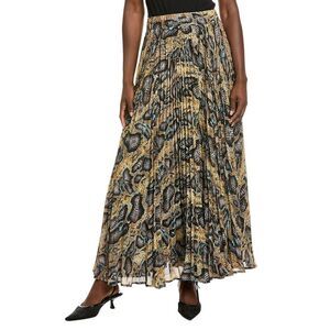 Gracia Womens  Pleated Midi Skirt, Black